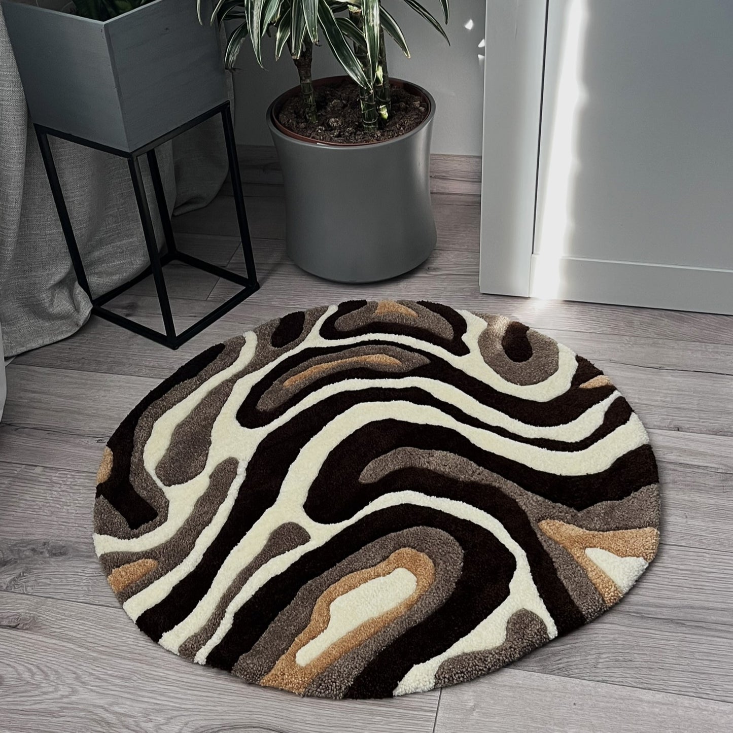 Apvalus kilimas „Cappuccino“