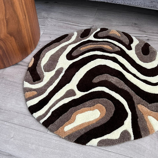 Apvalus kilimas „Cappuccino“